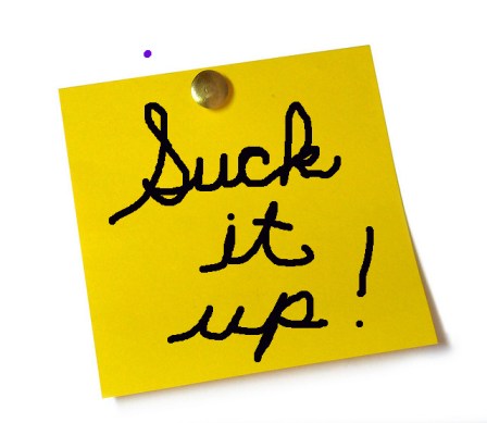 suck it up post it